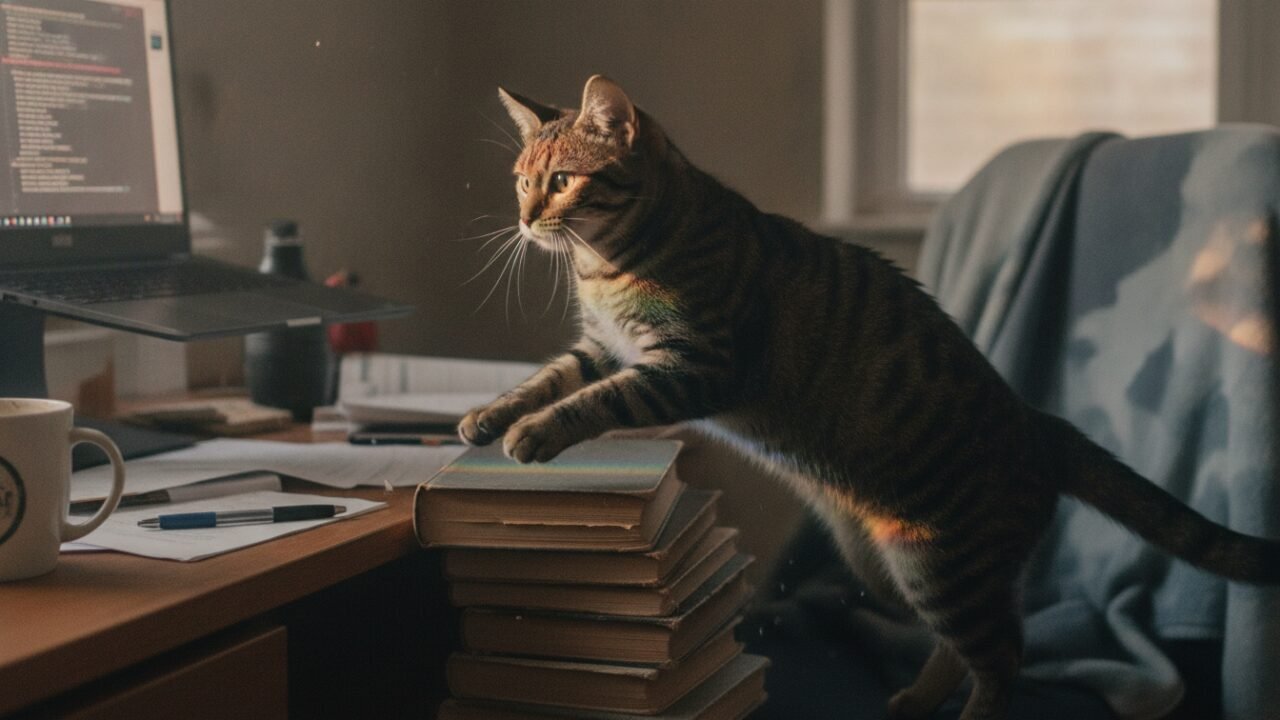 Cucciolata di gattini di colori diversi: arancione, nero e tricolore insieme