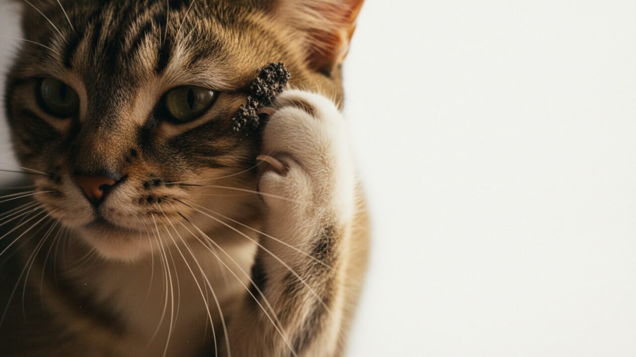 Ácaros en las orejas del gato: el "café molido" que lo está torturando — imagen destacada
