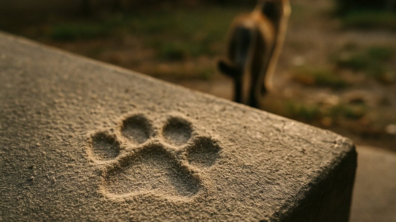 El borde de atrás: una M contra una joroba diferencia entre huella de gato y perro — Es un detalle diminuto y por…