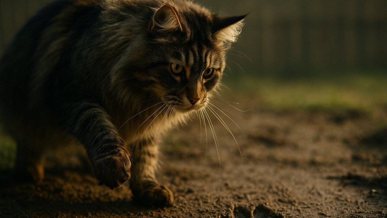 diferencia entre huella de gato y perro — La pregunta es quién.