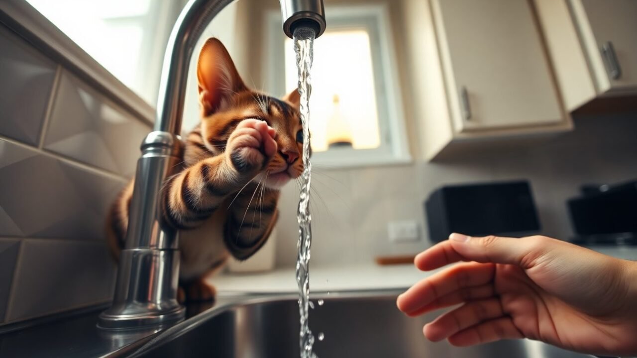 razas de gatos más inteligentes — 3. Bengalí — el que aprendió a abrir el grifo
