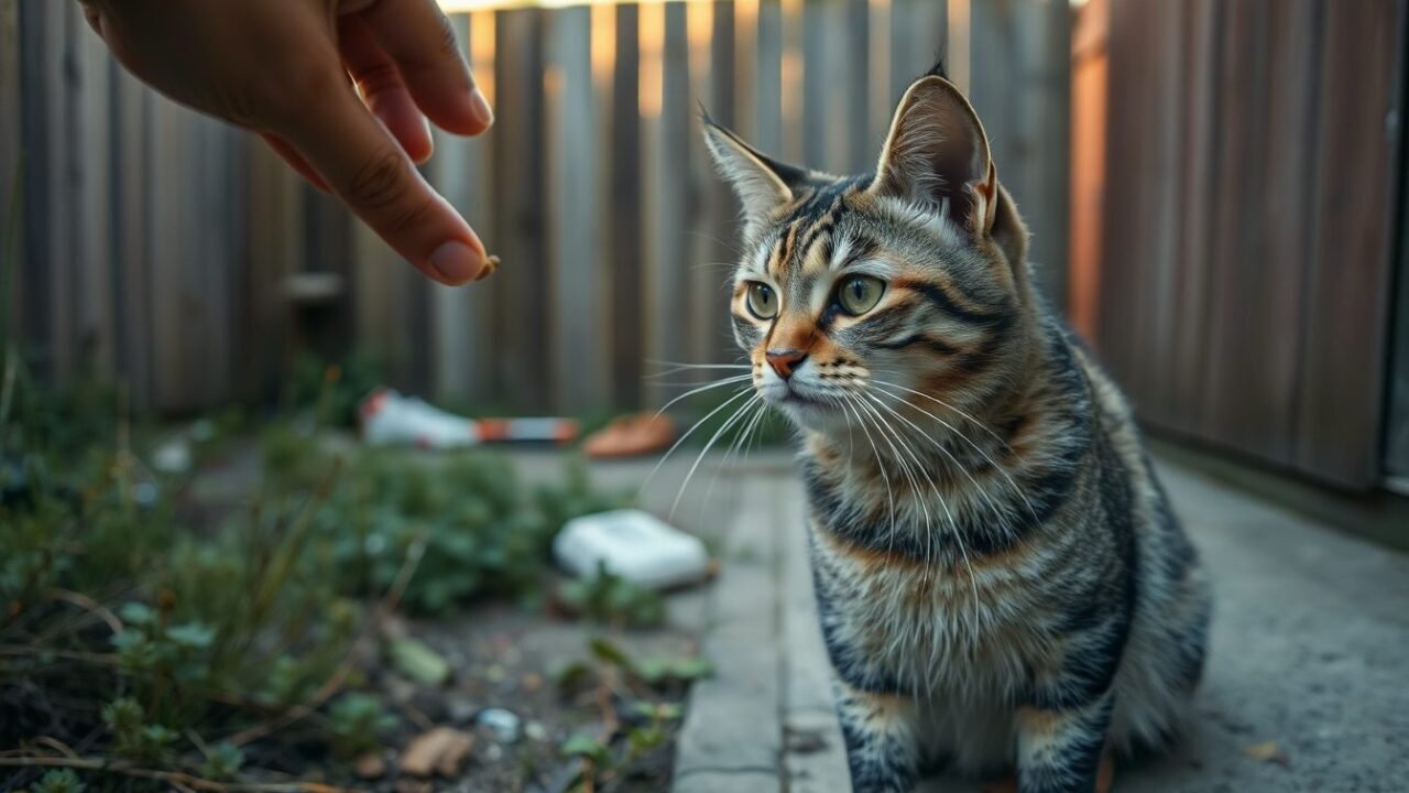 Primer plano de un gato callejero con la punta de una oreja recortada