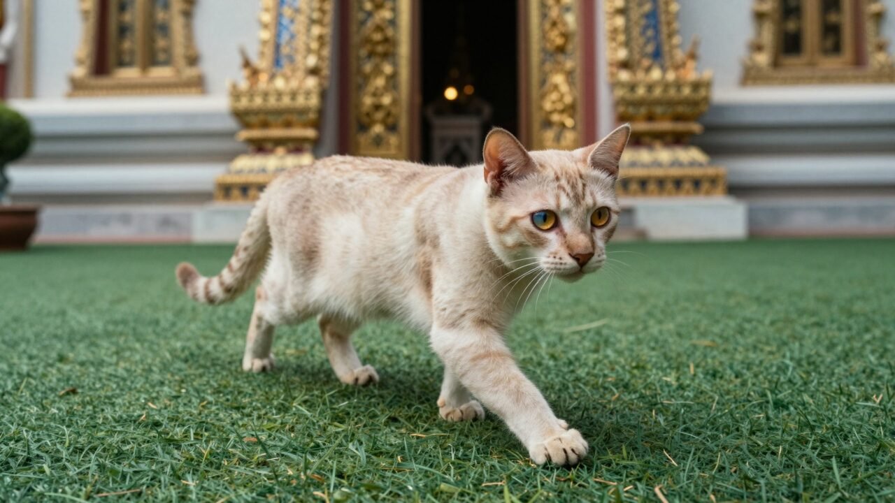 gatos más raros del mundo — 4. Khao Manee — el "diamante blanco" que era solo para reyes