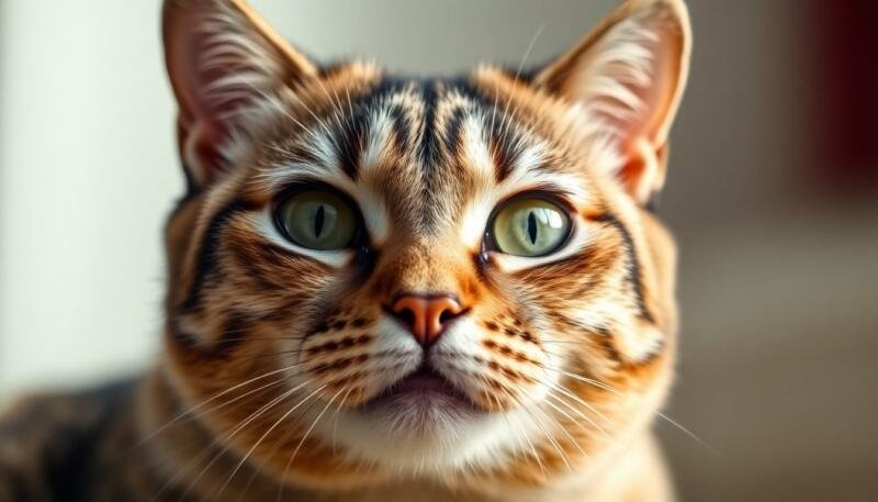Primer plano de las orejas dobladas hacia adelante de un gato Scottish Fold