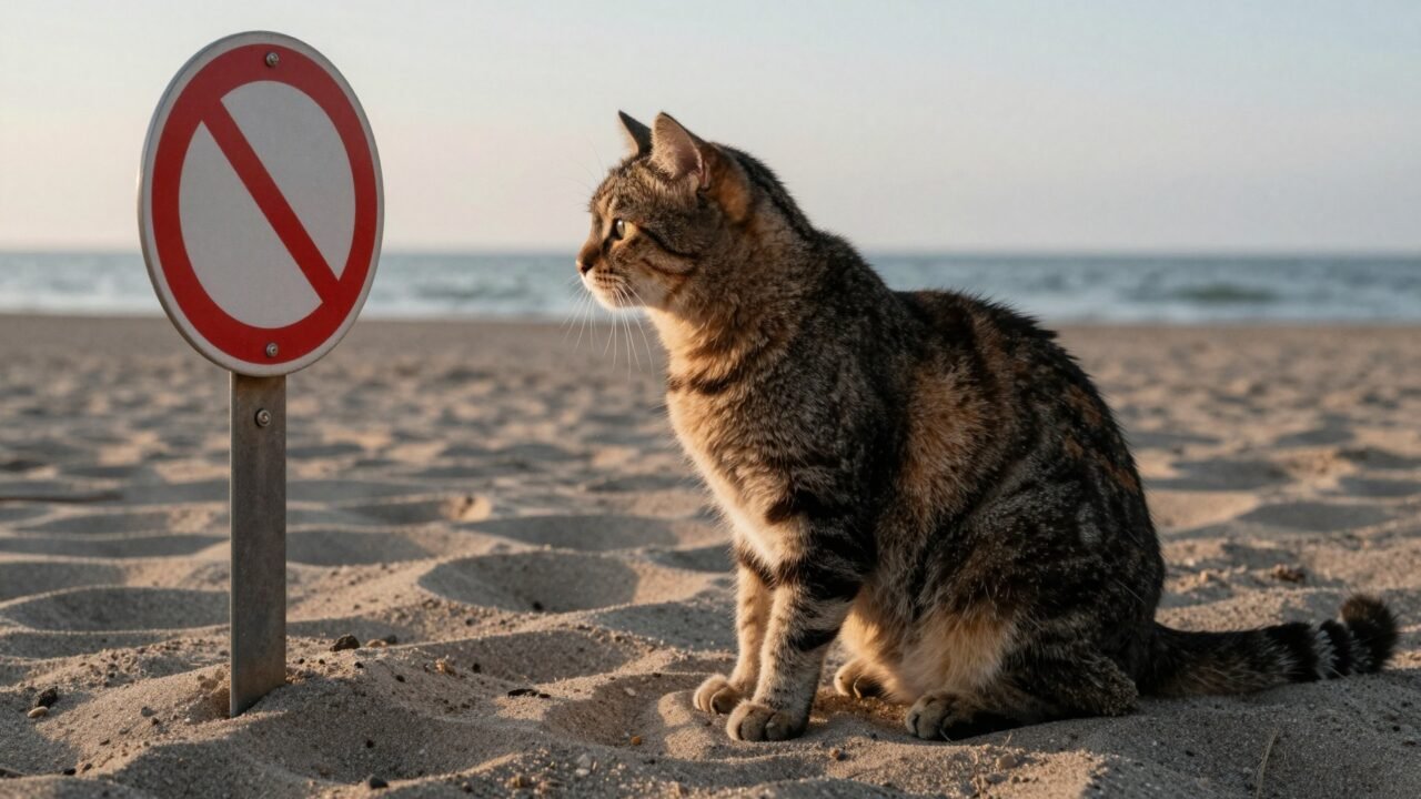 arena de playa para los gatos — Y hay un detalle legal