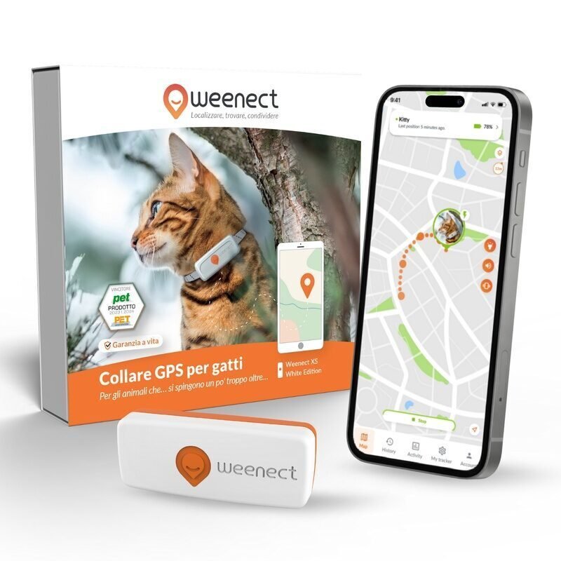 Weenect XS, localizador GPS ligero para gatos con collar