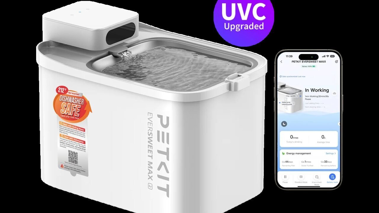 PETKIT Eversweet Max 2 UVC, fontana d'acqua per gatti